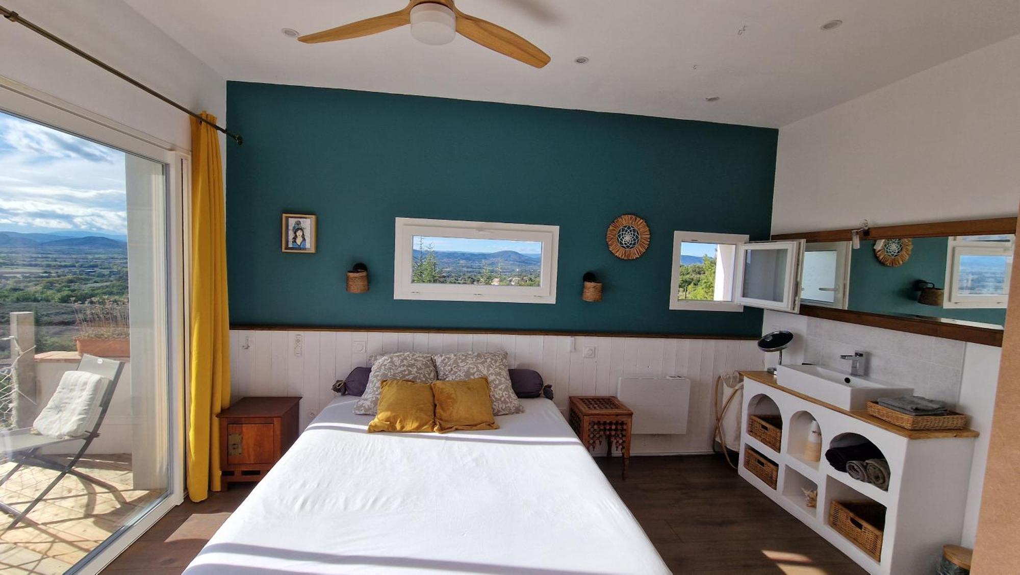 Reve D'Escapade Chambre Avec Vue Sublime Sur Les Cevennes Ardechoises Barjac  Eksteriør billede